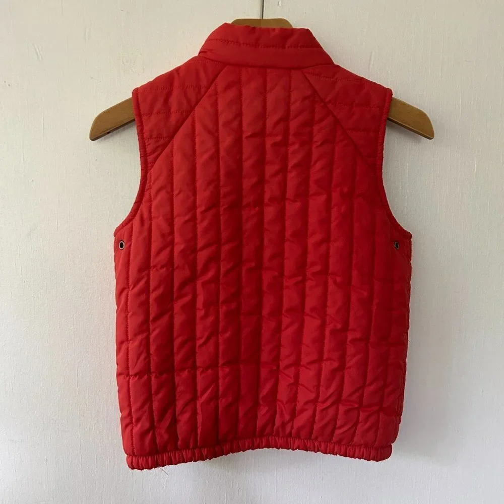 Genuine Kids Puffer Vest Girls Boys 4T Orange Zip Front Pockets‎ Quilted Jacket